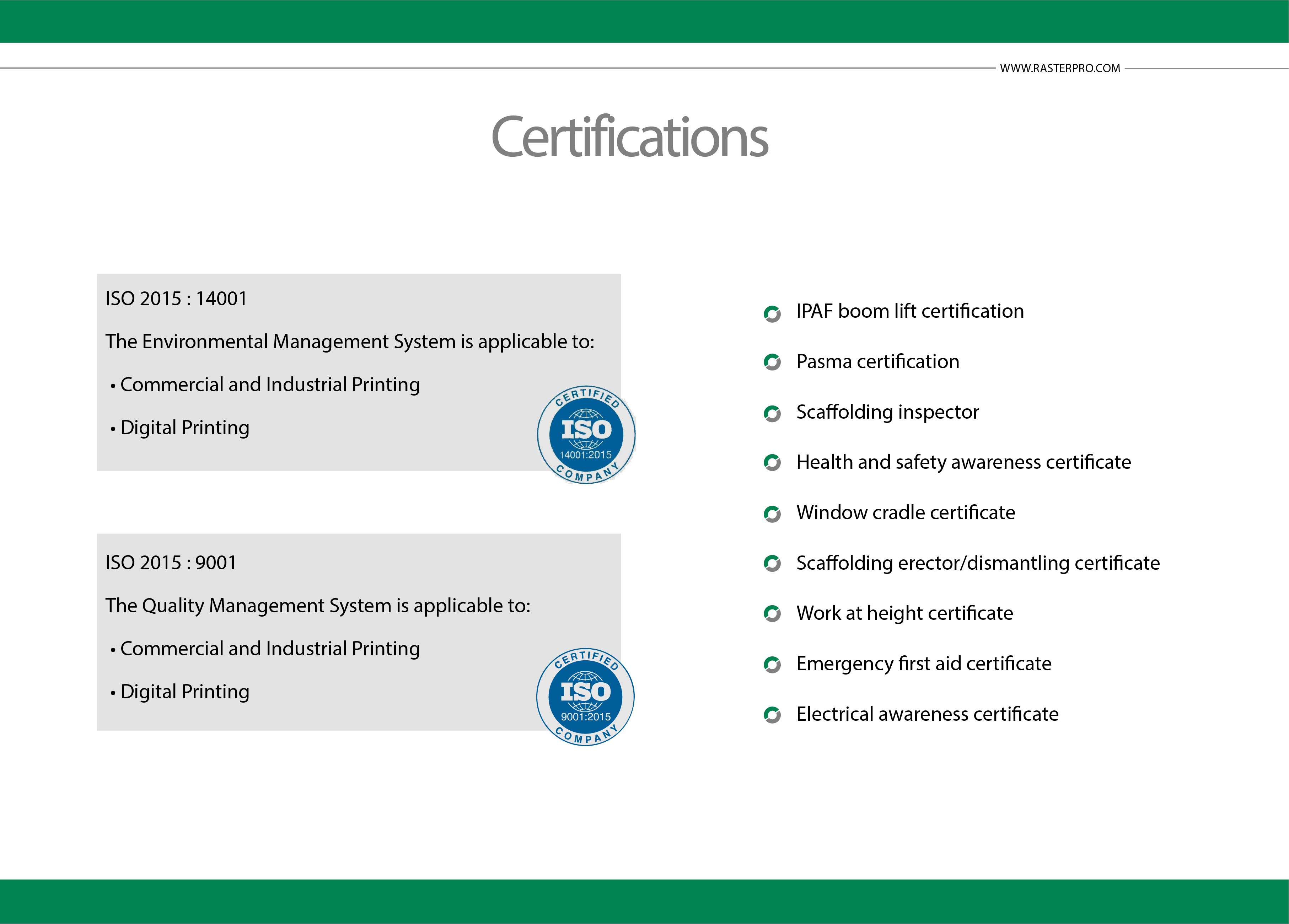Company Profile Final _Certifications